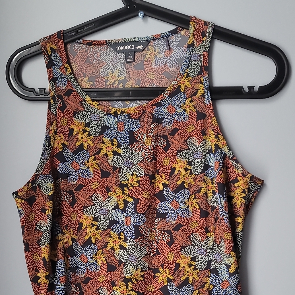 Toad&Co Women's Tank Top - Floral Black and Yellow - Picture 2 of 10